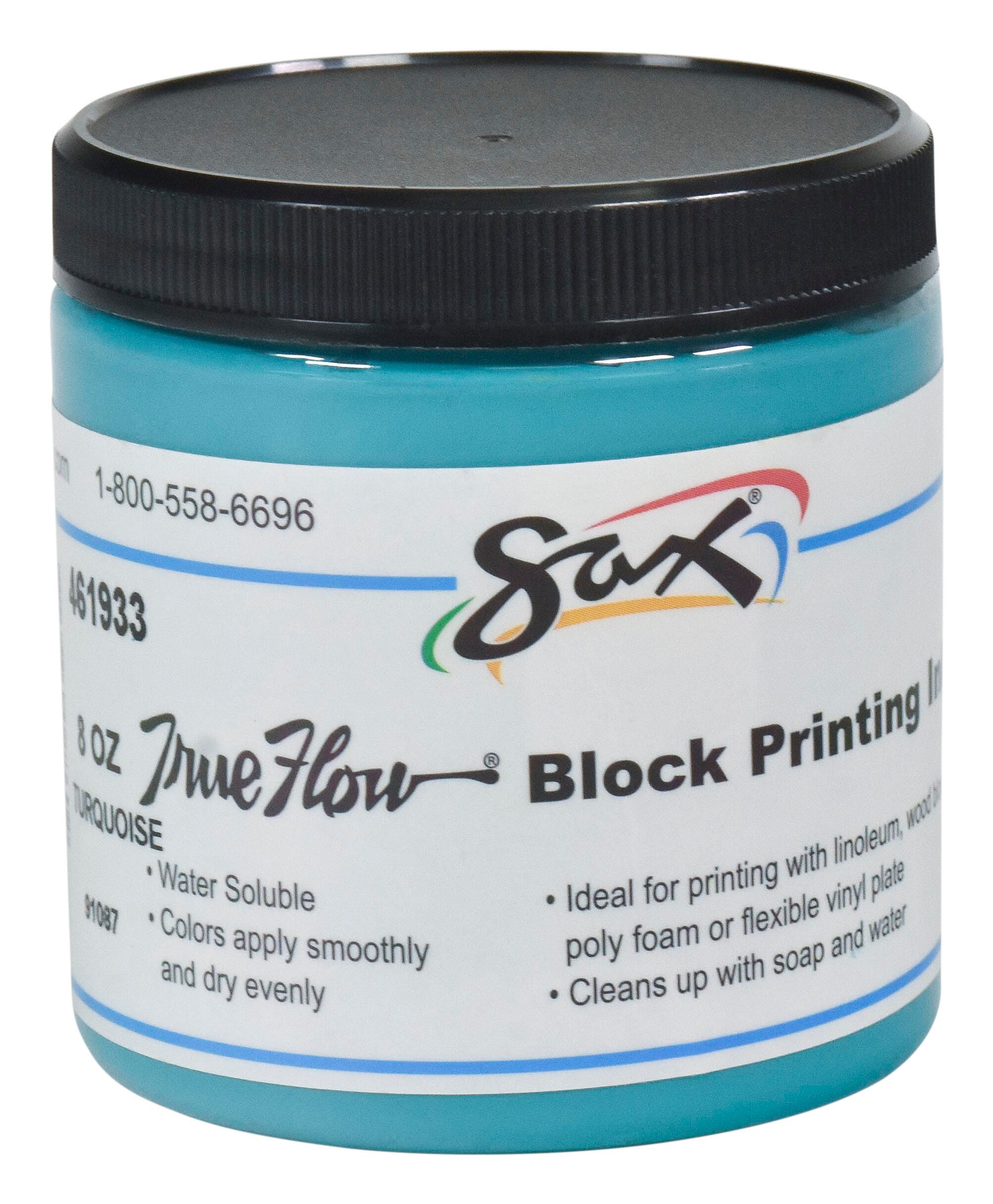 Sax Water Soluble Block Printing Ink, 8 Ounce Jar, Turquoise 461933